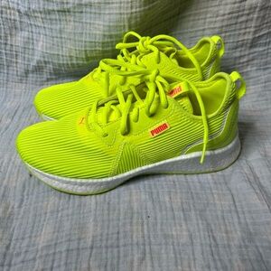 Neon Yellow Puma Running Shoes Soft Foam